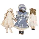 3-piece set of porcelain head dolls late 19th/early 20th c. - Foto 3