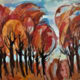 “Autumn 2” Canvas Oil paint Expressionist Landscape painting 2016 - photo 1