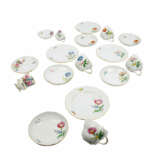 MEISSEN 22-piece set with floral decorations, 1st choice, 19th/20th c.: - Foto 3