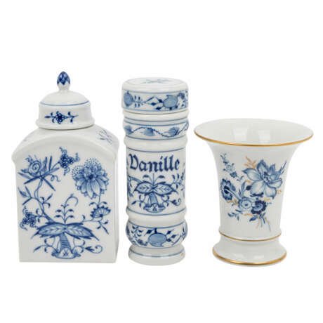 MEISSEN 6-piece set 'Onion Pattern' and 'Blue Flower', 1st choice, 20th c.: - фото 3