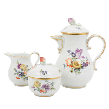 MEISSEN 16-piece mocha service 'Flower bouquet', 1st choice, 20th c. - фото 4