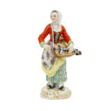 MEISSEN 'Woman with hurdy-gurdy', 1st choice, 20th c. - photo 1