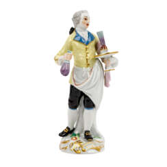 MEISSEN 'Crier with wine carafe and pastry', 1st choice, 20th c.