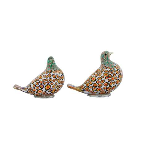 PAIR OF MURANO GLASS DOVES, - фото 4