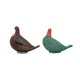PAIR OF MURANO GLASS DOVES, - фото 2