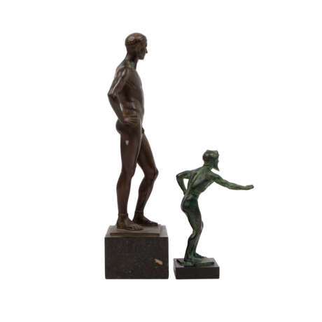 2 ANTIQUE REPLICas: "Male Nude with Helmet" AND "Standing Youth", - Foto 4