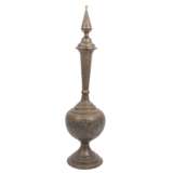 Large richly decorated metal bottle. ORIENTAL. - фото 1
