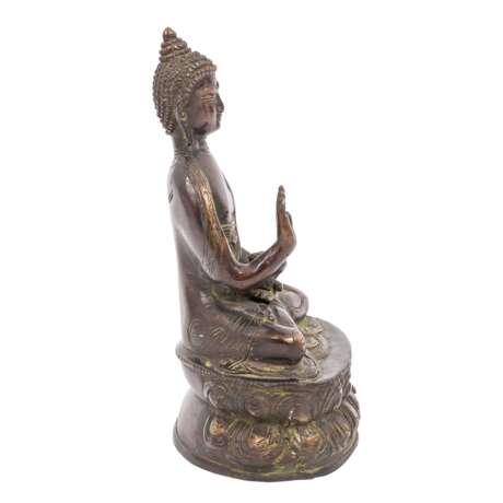 Figure of Buddha made of metal, CHINA, 20th c., - фото 4