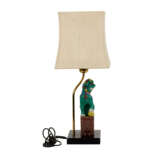 Colored glazed guardian lion as a table lamp, - Foto 6