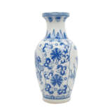 Vase made of porcelain with underglazed blue decor. CHINA, - фото 2