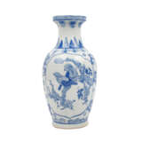 Vase made of porcelain with underglazed blue decor. CHINA, - фото 3