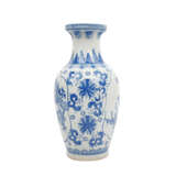 Vase made of porcelain with underglazed blue decor. CHINA, - фото 4