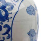 Vase made of porcelain with underglazed blue decor. CHINA, - фото 7