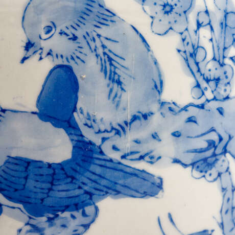 Vase made of porcelain with underglazed blue decor. CHINA, - фото 8