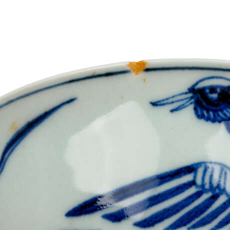 Blue and white bowl with foot. CHINA, 19th century, - Foto 7