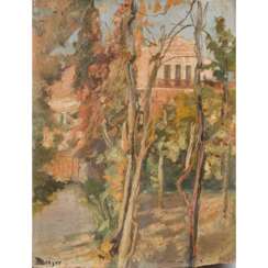 BREYER, ROBERT (1866-1941, Prof.), "Park Landscape with Castle".