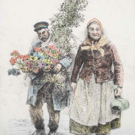 GEISSLER, PAUL (1881-1965), "On the way home from the flower market", - photo 5