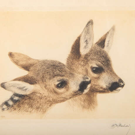 MEYER-EBERHARDT, KURT (also Curt, 1895-1977), 3 etchings: Young animals, - Foto 4