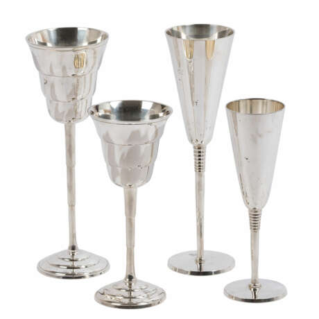 4 silver plated goblets, 20th c. - фото 1