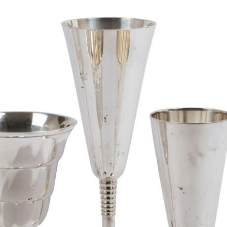 4 silver plated goblets, 20th c. - фото 3