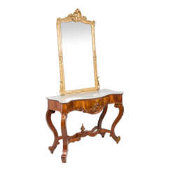 LOUIS PHILLIPPE WALL CONSOLE WITH MIRROR