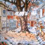 Картина «Одесский дворик», Акварельная бумага, Акварельная живопись, Городской пейзаж, Украина, 2023 г. - фото 1