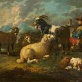 Hirte mit Ziege und Schafen - Foto 1