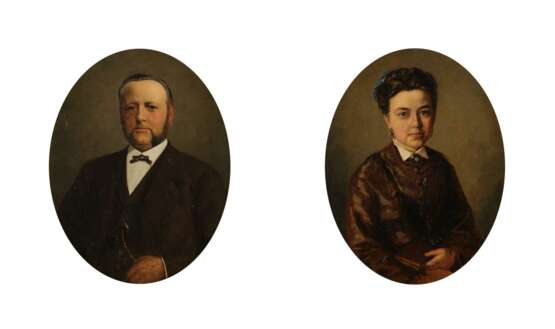 Zwei Gemälde: Porträt der Therese und des Eduard Biesenbach - фото 1