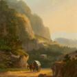 Mountain Landscape with Covered Wagon - Prix ​​des enchères