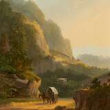 Mountain Landscape with Covered Wagon - photo 1