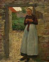 Strickendes Mädchen