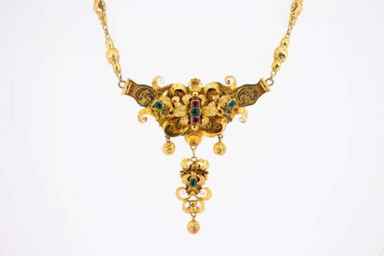 Gemstone set: necklace, earrings and brooch - Foto 6