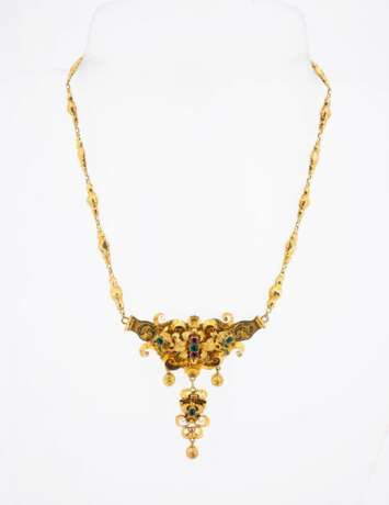 Gemstone set: necklace, earrings and brooch - Foto 7