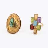 Mixed lot: Two gemstone rings - фото 1
