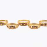 Mixed lot: 5 gemstone rings - Foto 1
