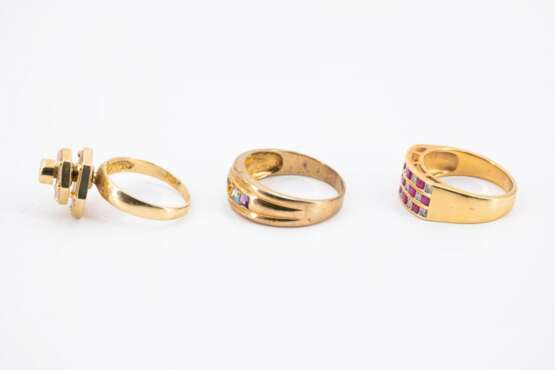 Mixed lot: Two gemstone rings - photo 2