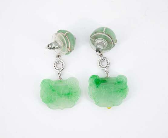 Jade Diamond Earrings - фото 3