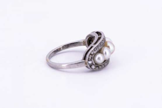 Natural Pearl Diamond Ring - photo 4