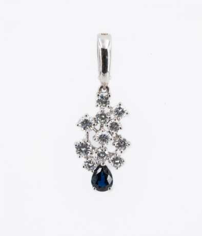 Sapphire Diamond Pendant - Foto 1