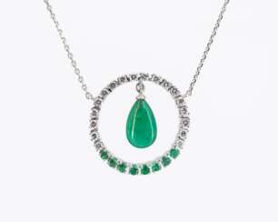 Gemstone-Diamond Pendant Necklace