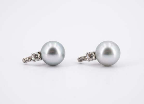 Pearl Diamond Earrings - photo 2