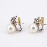 Pearl Diamond Ear Studs/Clips - photo 2