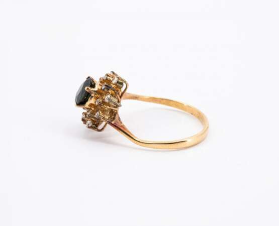 Sapphire-Diamond Set: Brooch and Ring - photo 2