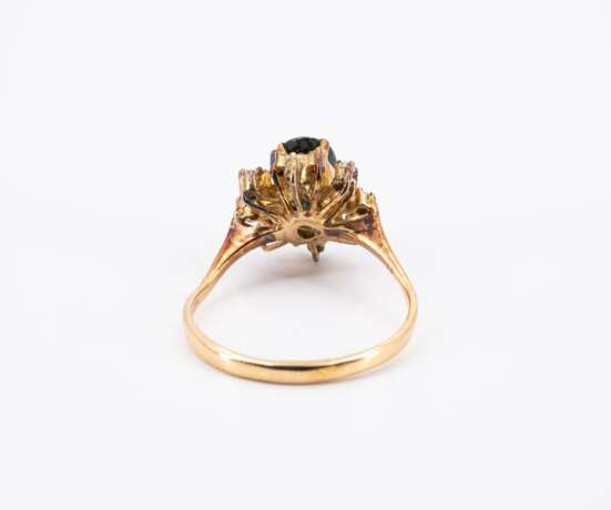 Sapphire-Diamond Set: Brooch and Ring - photo 3