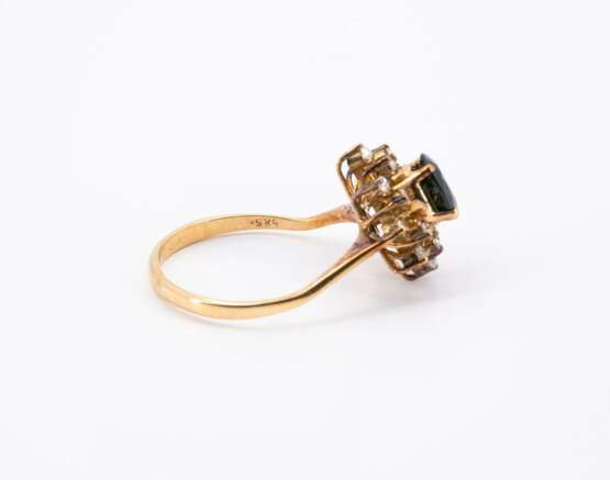 Sapphire-Diamond Set: Brooch and Ring - Foto 4