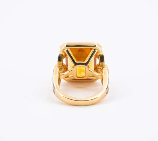 Citrine Diamond Ring - фото 4