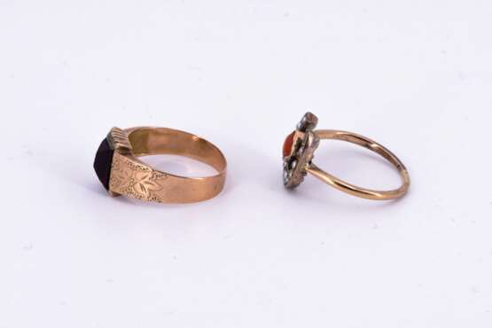 Mixed lot: Four Gemstone-Gold Rings - photo 3