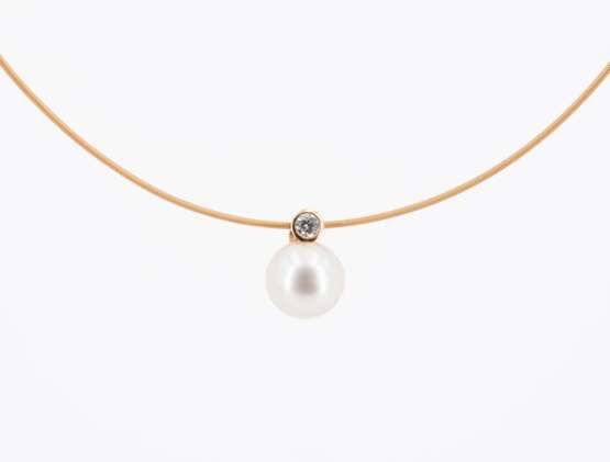 Pearl Diamond Necklace - photo 1