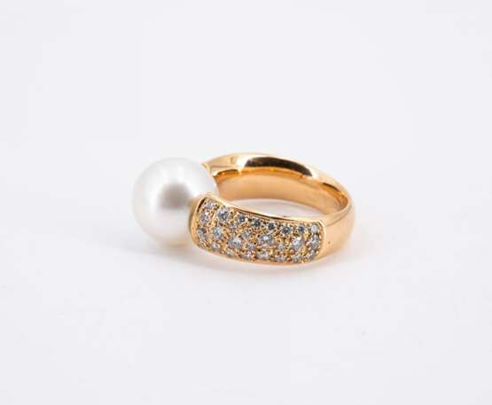 Pearl Diamond Ring - photo 2