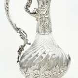 Rococo style silver and glass carafe - photo 2